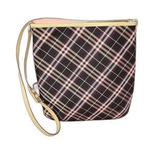 Burberry Blue Label Nova Check Crossbody Bag Brown Pink Plaid Y2K